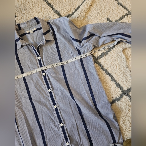 Madewell stripped button down tunic size medium - Picture 6 of 8